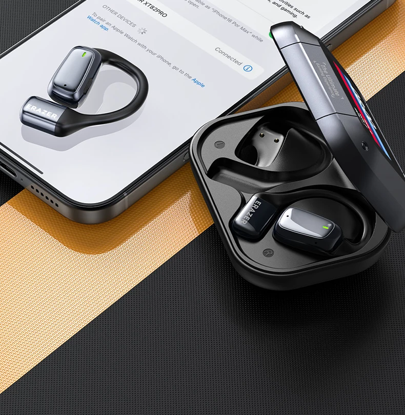【KI-Übersetzer-Ohrhörer】HTC NE25 Bluetooth-Kopfhörer mit LCD-Touchscreen, kabellose Sportkopfhörer mit langer Akkulaufzeit und HD-Mikrofon – Detail 15