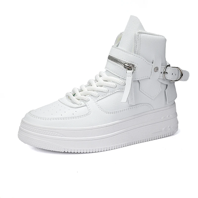 VIPOL Men's high-top sneakers, fashionable and casual, multi-color sports and casual shoes, ultra-fine leather work boots