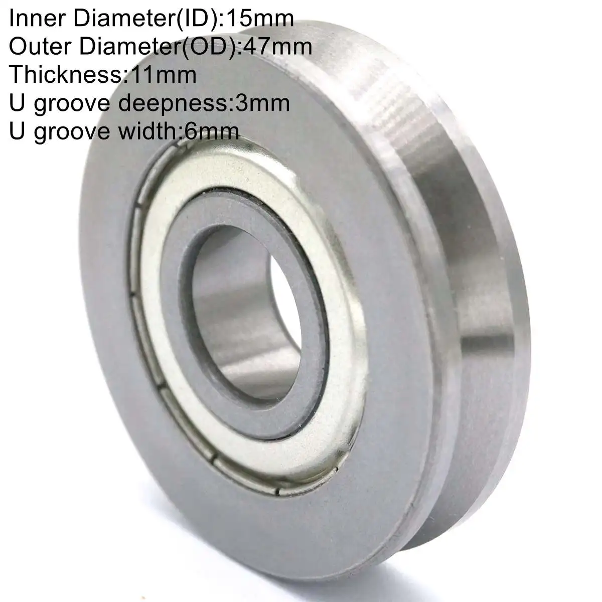 10*35*9mm V Groove breite 4,2mm Umlenkrolle Sheave Versiegelt Schiene Lager V6200ZZ – Detail 6
