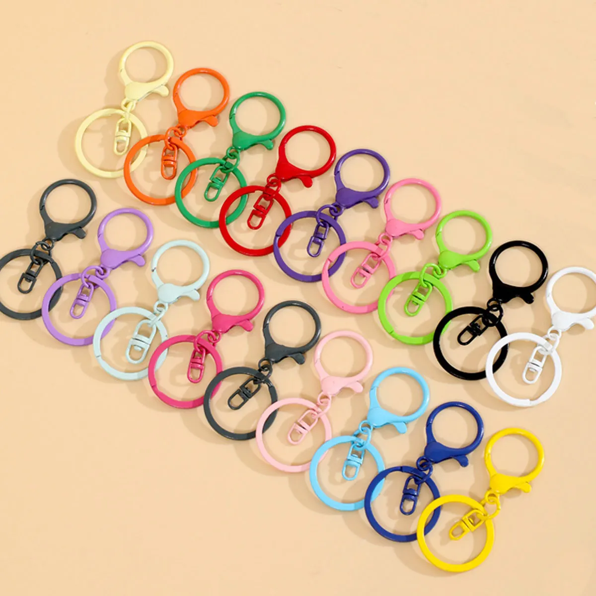 

Colorful Hook Lobster Clasps Clips Connectors Ring Classic For Keyrings Bag Jewelry DIY Accessories 68x30mm
