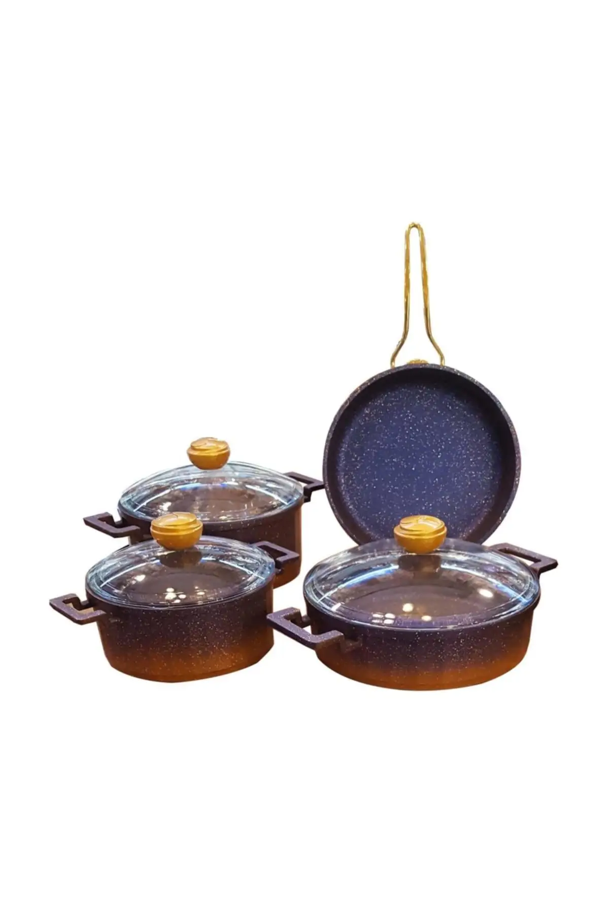 

DOLBOVI Gold 7 piece granite casting Cookware Set Cookware Set Cookware Set