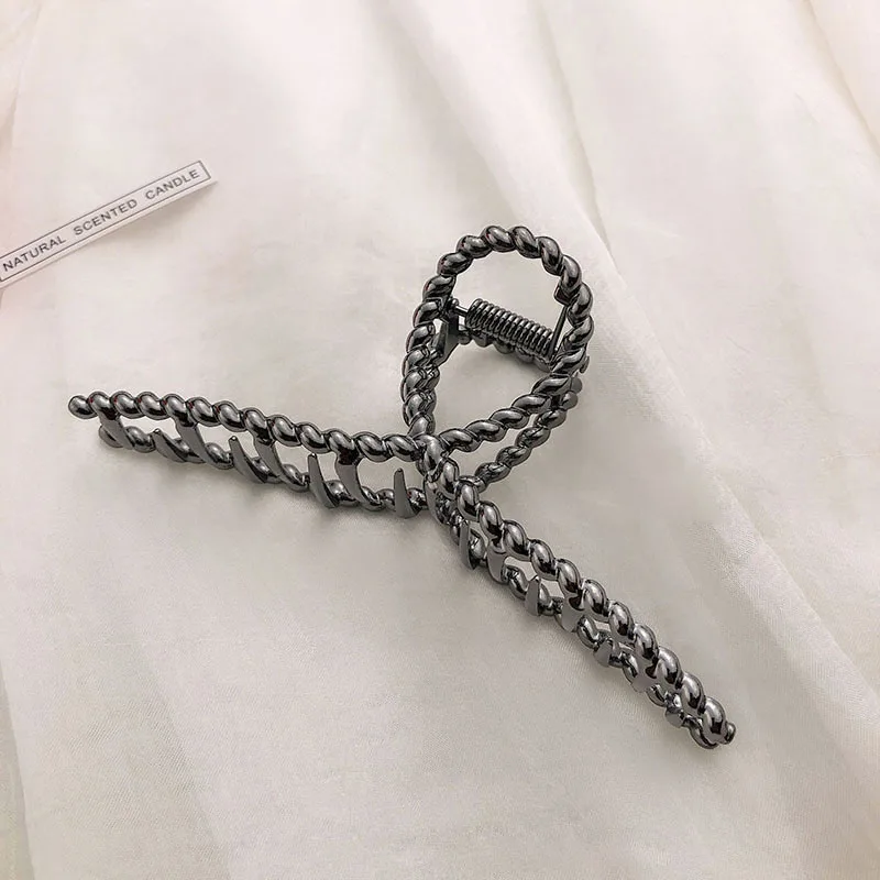 Neue Elegante Gold- und Silber-Haarspangen mit Geometrischem Hohlmuster, Metall-Haarklammer, Haarband, Krabben-Haarclips, Modische Haaraccessoires für Damen – Detail 12