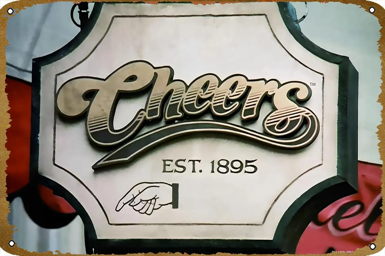 Cheers Bar Sign Classic Sitcom TV Show Pub Boston Metal Tin Signs Room Stuff Wall Decor Sign 8x12 Inch