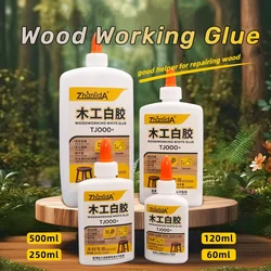 White Woodworking Glue 60/120ML Adhesive Wood Super Glue Bonded Wooden Toy Model Woodcarving Waterproof Soft Chair Table Stool