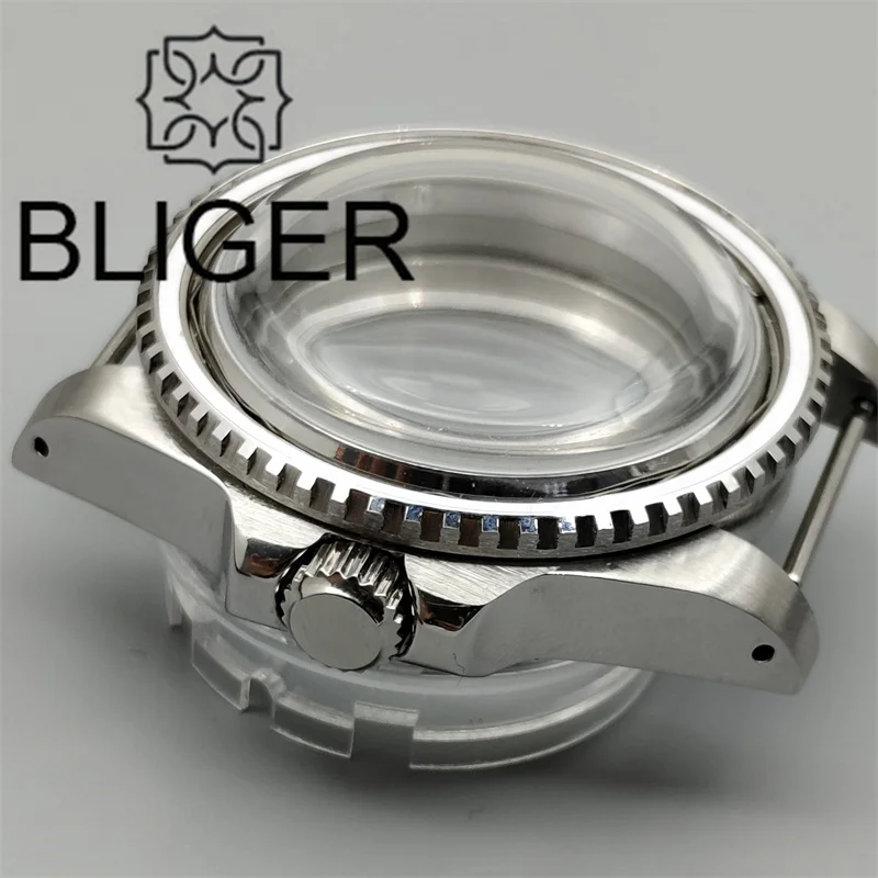 BLIGER 40mm Domed Glass Diving Vintage Watch Case With Bubble Crystal  Fit NH34 NH35 NH36 NH38 ETA Movement 200m Water Resistant