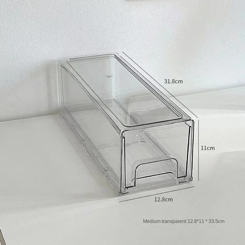Nieuwe stapelbare transparante desktop lade type opbergdoos mini cosmetische organisator diversen houder thuiskantoor opbergdoos