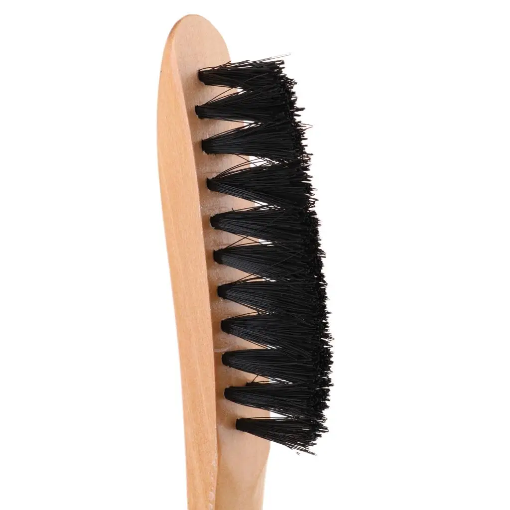 

Pool Rail Brush with PVC Bristles Billiard Table Cleaner Wooden Handle for Snooker Table Maintenance