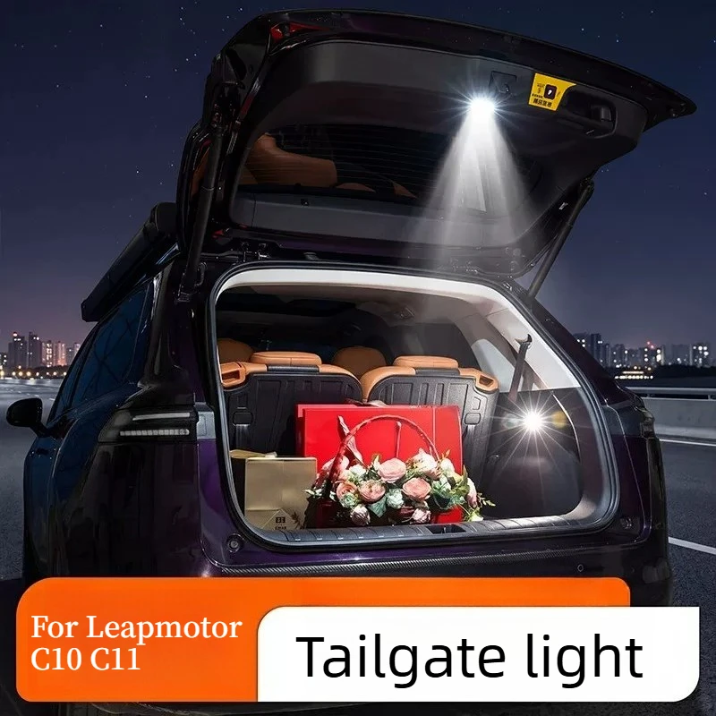 For Leapmotor C10 C11 Trunk LED Ambient Light Tailgate Lamp Automatic Induction Interior Modification Accessories