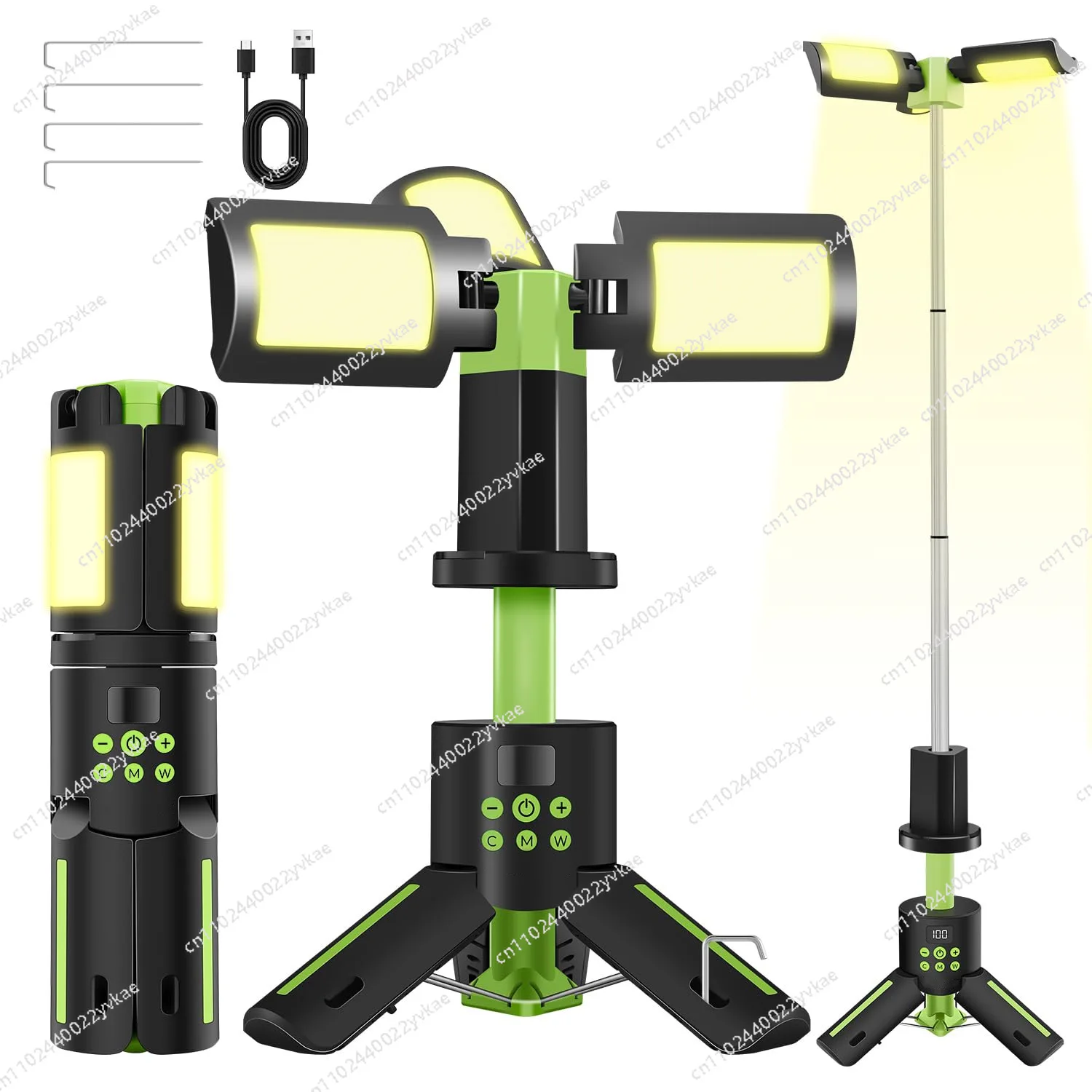 

Multifunctional retractable foldable camping light outdoor portable waterproof tent light charging long battery life camping
