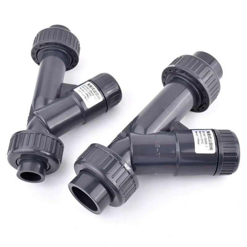 1Pc I.D20~63mm UPVC Pipe Angle Seat Check Valve PVC Non-Return Valve Garden Irrigation Aquarium Fish Tank Watering Tube Fittings