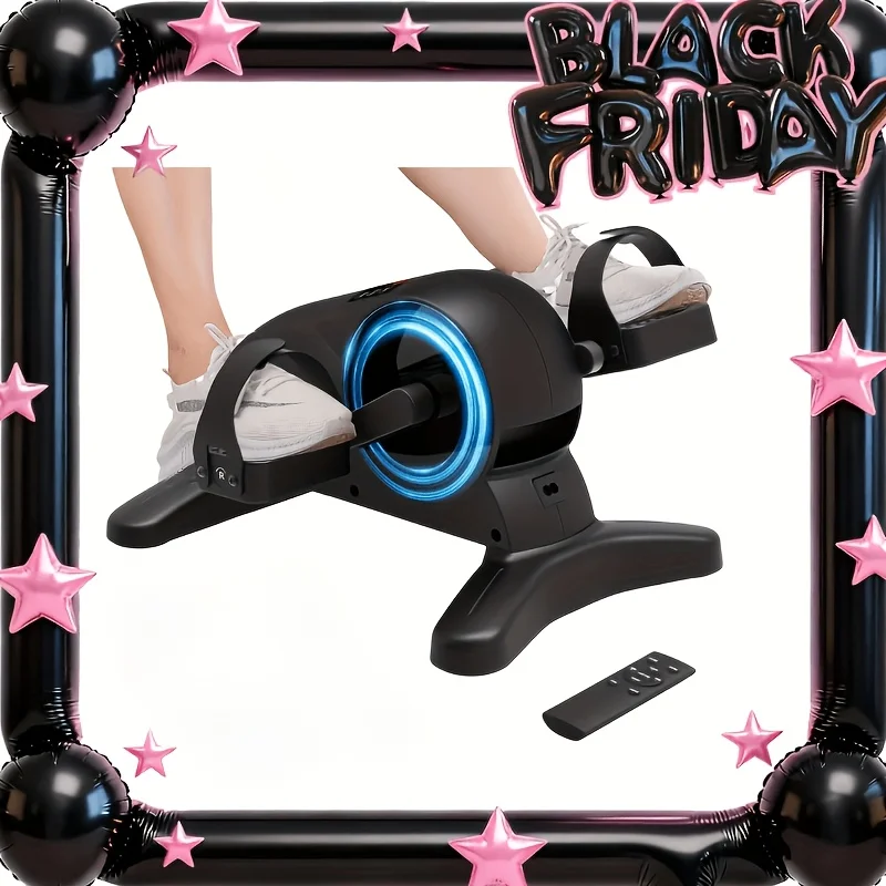 

[Black Friday]Under Desk Motorized Exercise Bike - 12 Speed Pedal Exerciser for Seniors And Physical Therapy, LCD Display And Remote Control for Leg/Arm Workouts. Best Christmas Gift for Women/Men
