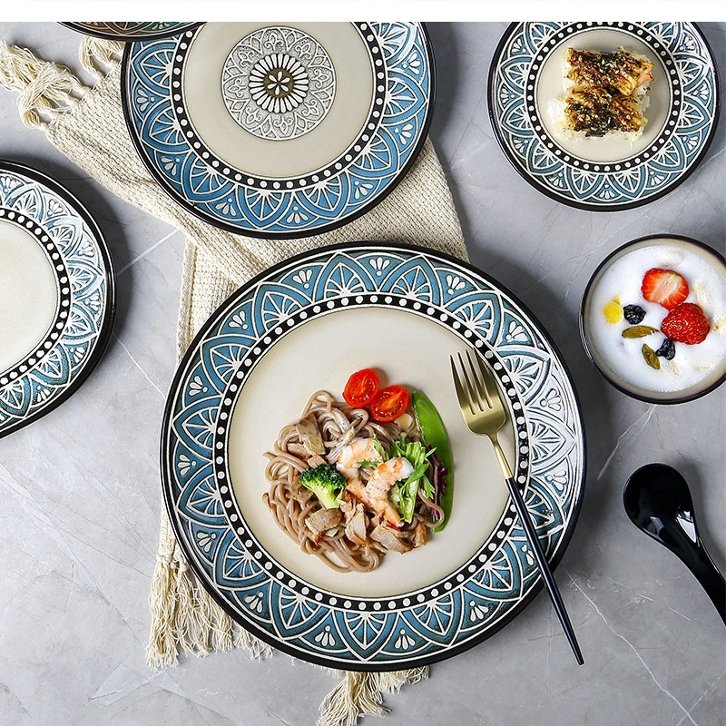 

ceramic tableware steak Hotel restaurant table set