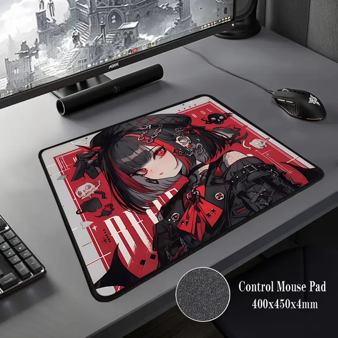 Anime Girl Desk Mat 40x45cm Control Mouse Pad For Gaming Speed Mousepad Professional Keyboard Pads Computer Desk Protector Mat