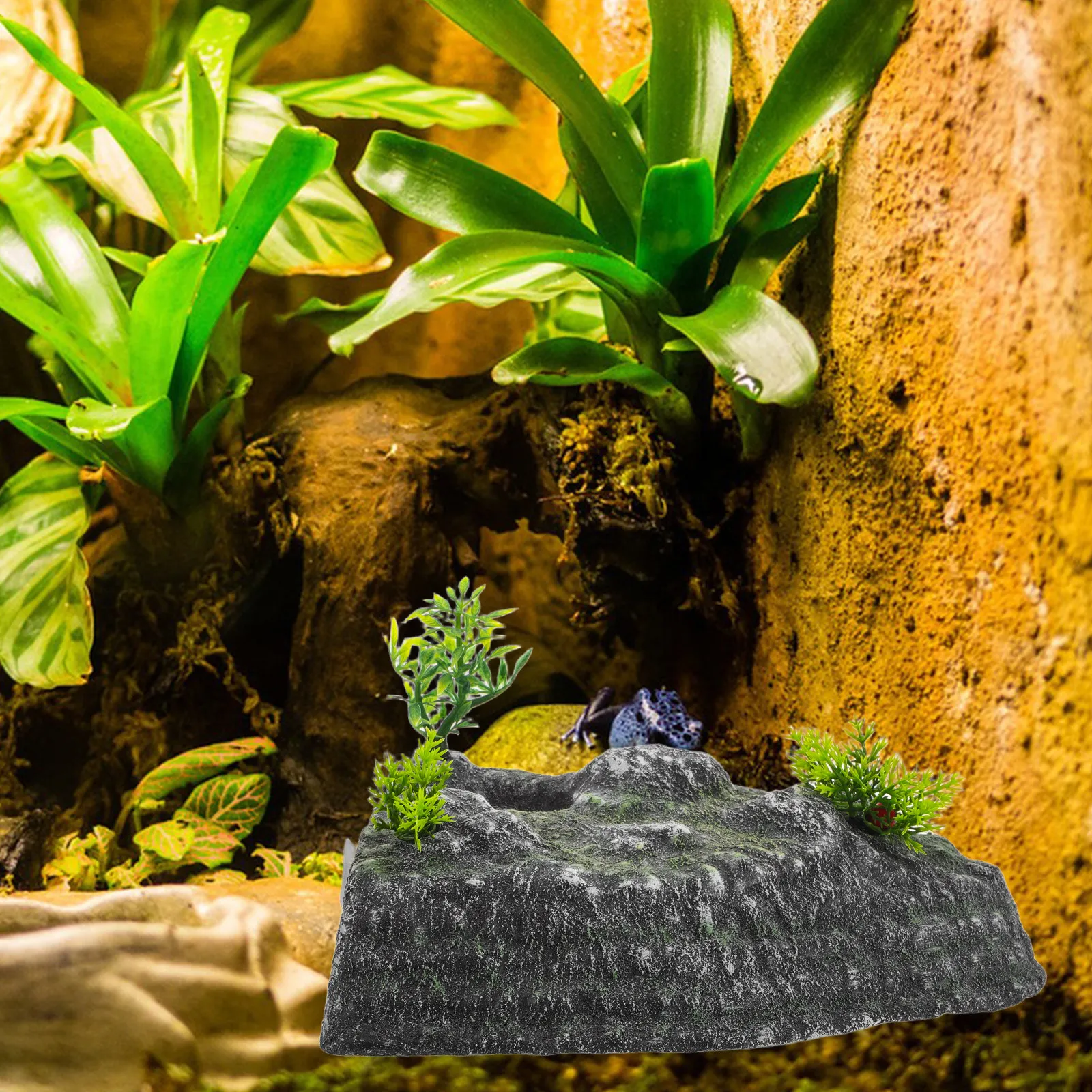 

Платформа для отдыха черепах: ландшафтная скульптура-скала, пандус для лазания, плавучий остров, место для тренировок рептилий, декор для аквариума/террариума