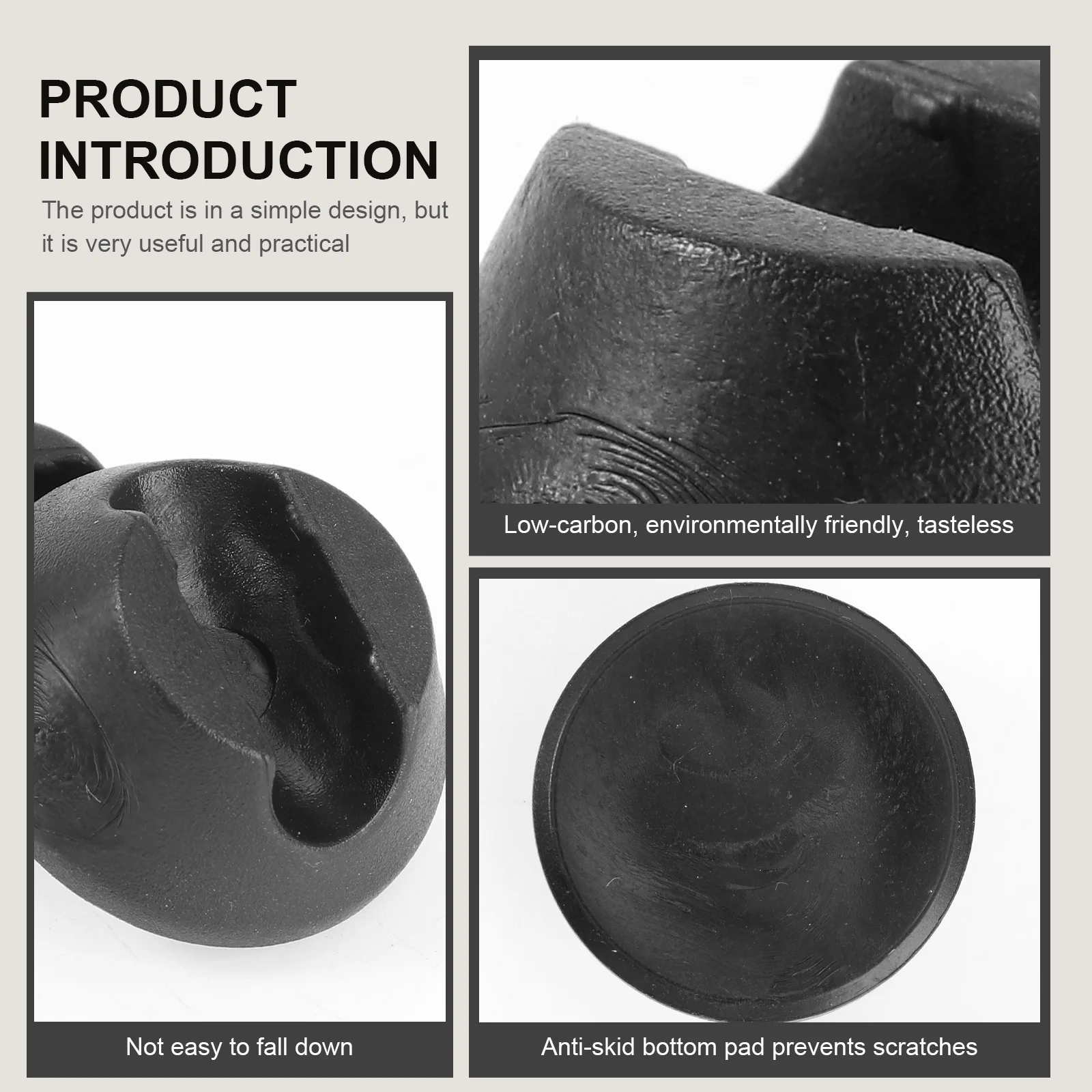 

12pcs Non Slip Chair Feet Protectors Soft Rubber Covers Furniture Floor Mat Table Leg Pads Anti Skid Foot Pads For Home Office