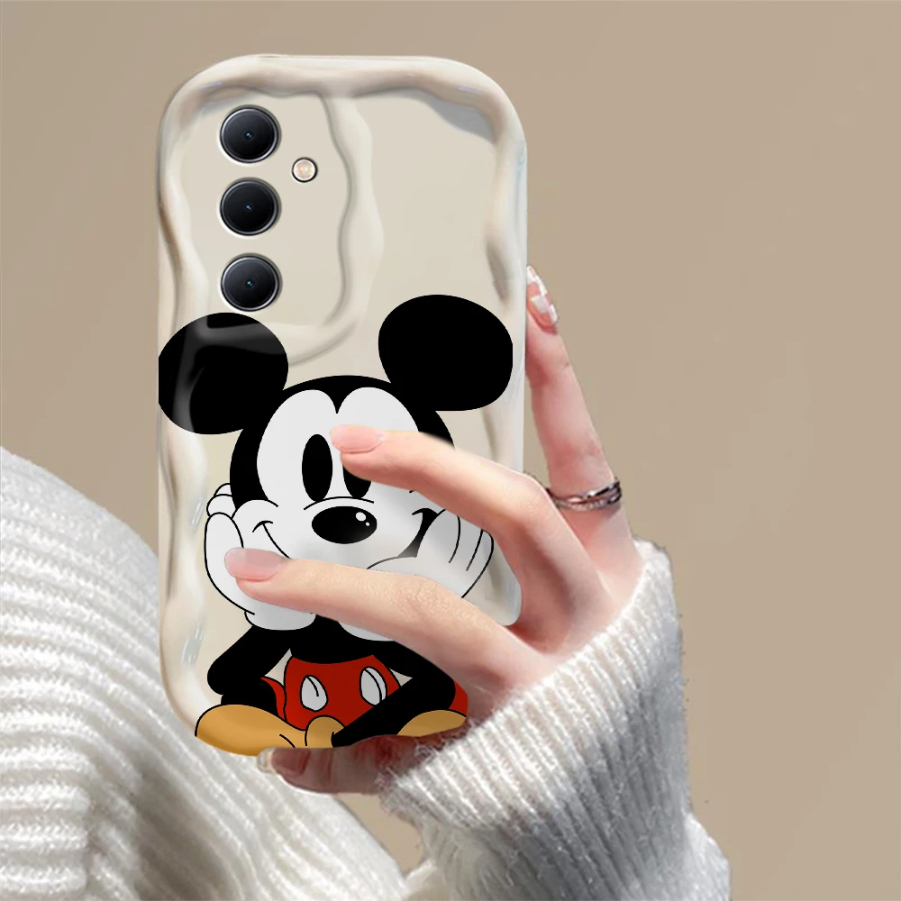 Cute Cartoon Disney Minnie 3D Wave Case For OPPO A98 A94 A93 A92 A79 A78 A76 A58 A57 A55 A38 A33 A17 A16 2020 4G 5G Back Cover