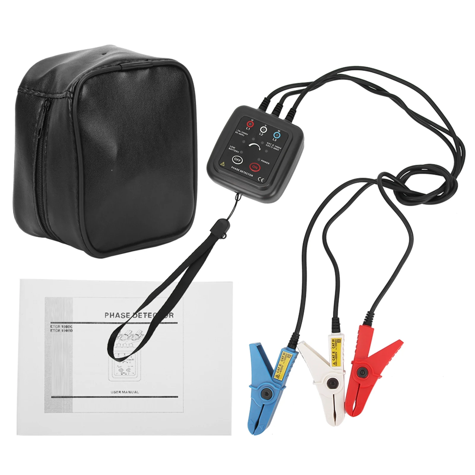 

Детектор фазы переменного тока 70-1000 В ETCR1000C Бесконтактный детектор фазы Магнитное основание Измеритель фазы