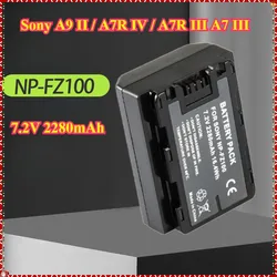 2PCS NPFZ100 NP-FZ100 Camera Battery for Sony A9 II / A7R IV / A7R III A7 III / ILCE-9 ILCE9 ILCE-7RM3 ILCE-7M3 A6600 As NP-F100