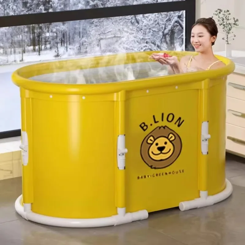 ベビービッグホワイトバスタブシャワー大人用滑り止めアイテムフットバスバスタブハウスバスルームバニョワール折りたたみ式アブルテホーム家具