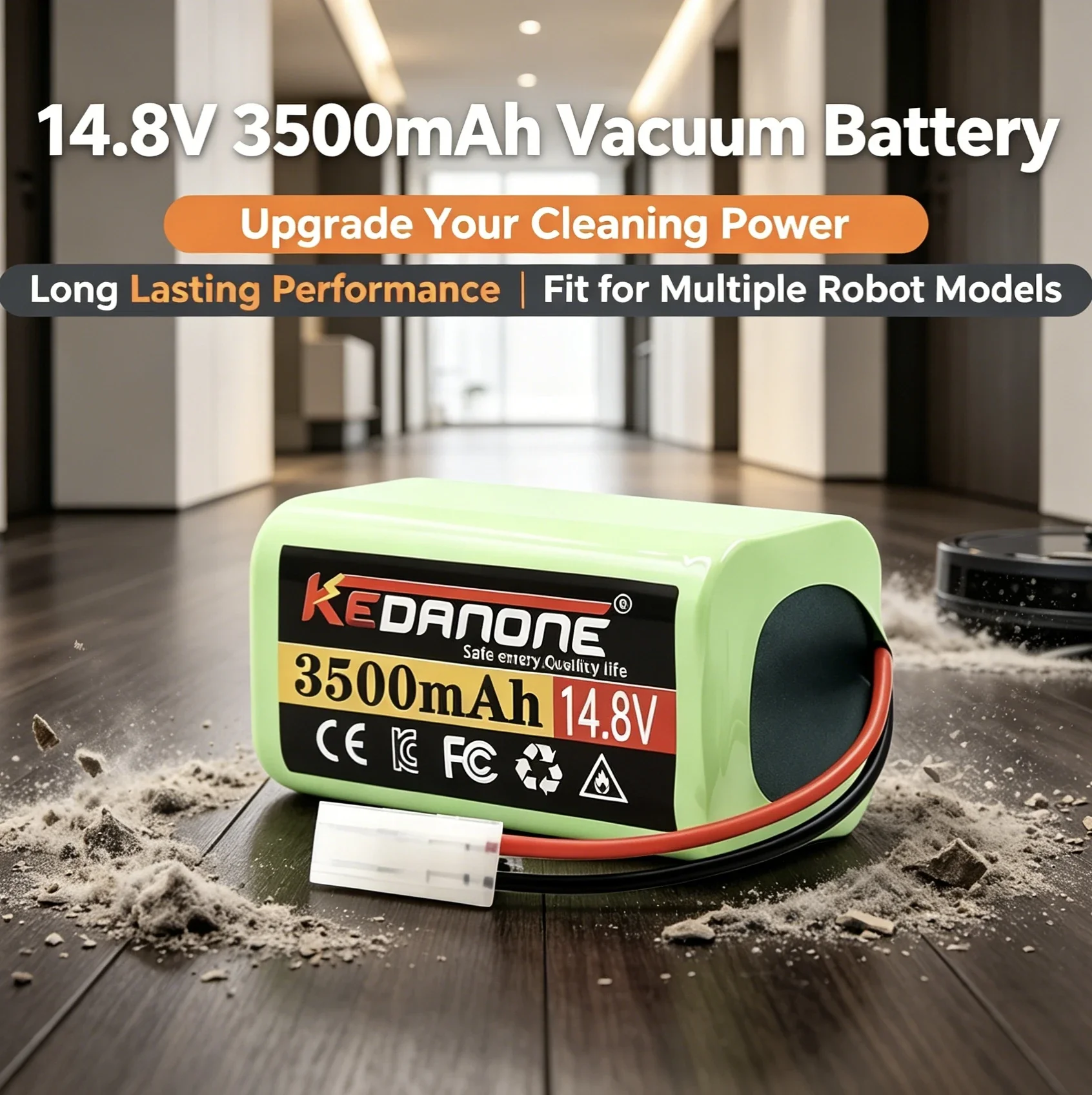 High Capacity 12800mAh 14.4V 18650 Lithium Replacement Battery Fit Xiaomi G1 MJSTG1 Essential Robot Vacuum Cleaner Accessories
