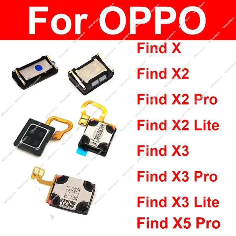 Earpiece Ear Speaker For OPPO Find X X2 X3 X5 Pro X2Lite X3Lite Earphone Sound Receiver Flex Cable Replacement Parts