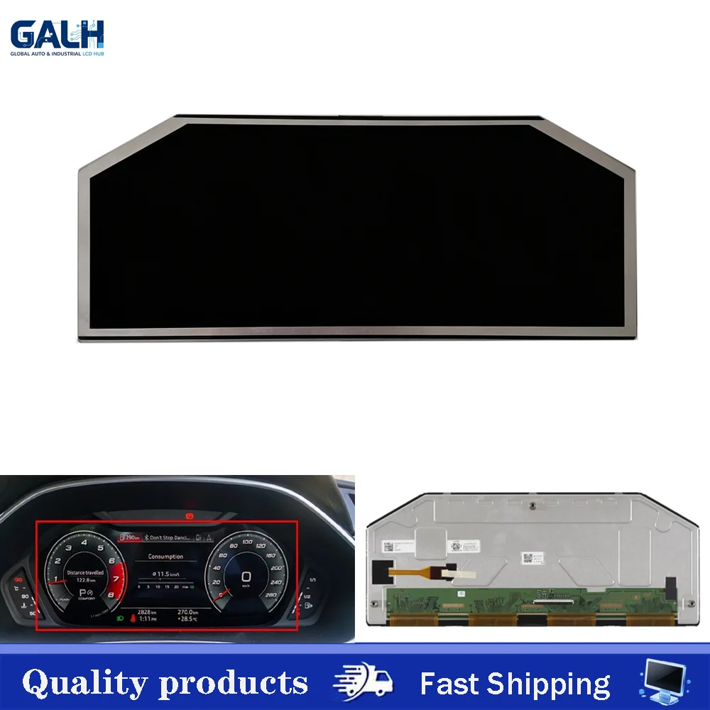 Original 12.3 Inch LQ123M5NZ01 LCD Display Screen For Audi Q8 Q7 Q5 Q3 A8 A6 A5 A4 Instrument LCD Replacement