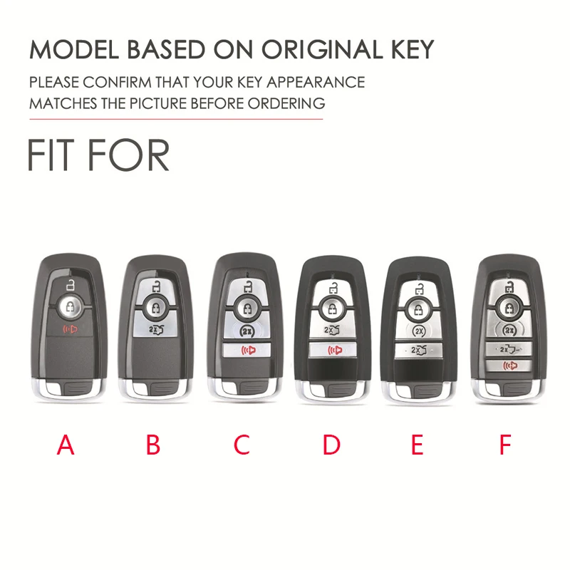 Leather Car Key Case Cover for Ford Mondeo Explorer Edge Expedition F250 F150 F-350 F-450 Fusion Mustang Everest Lincoln MKX MKC