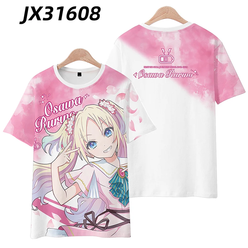 Lovelive!-男性と女性のための3DプリントTシャツ,hasu no sora,murano sayaka otomune,kozueコスプレ,グラフィックTシャツ