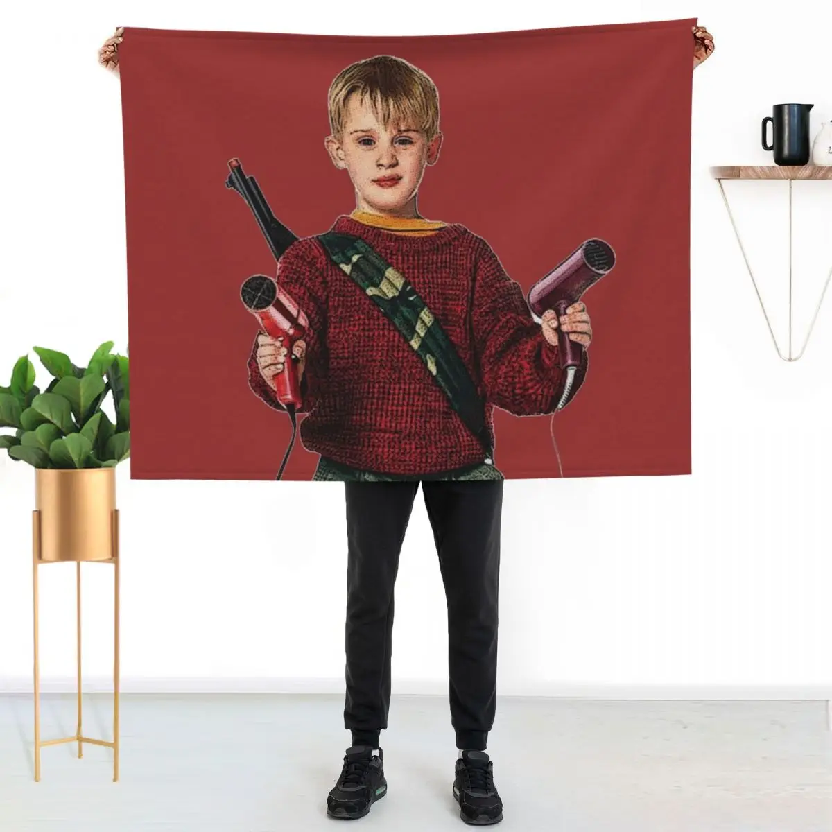 Kevin McCallister Home Alone Christmas Movie Throw Blanket Stylish Couch Blanket for Home Living Room