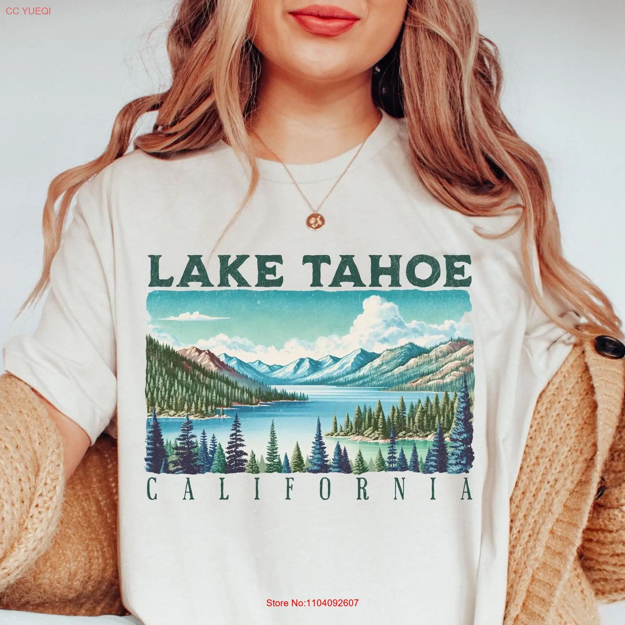 Lake Tahoe T Shirt California Hiking Ski Life Sierra Nevada Mountains Emerald Bay State Park Souvenir