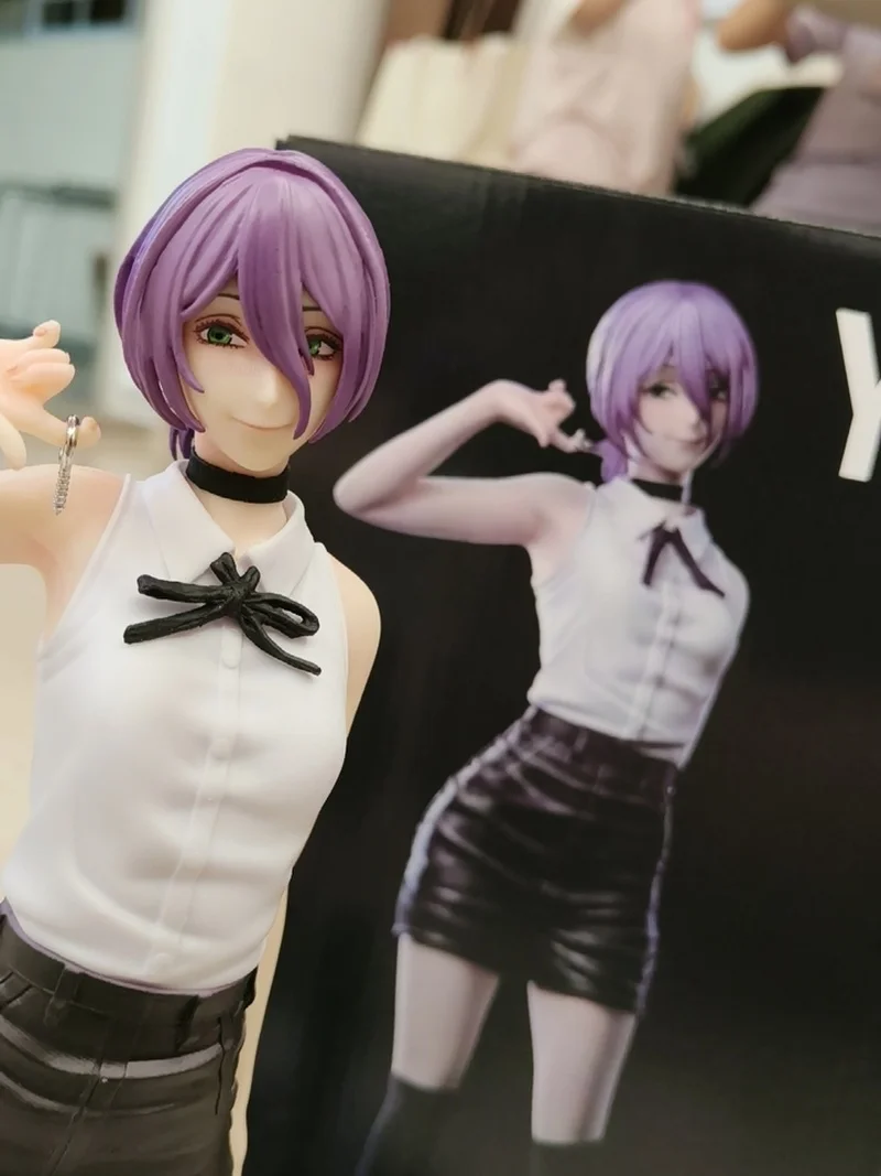 레제 데빌 예쁜 소녀 모델 더블 헤드 스왑 체인소 맨 애니메이션 액션 피규어 장식품 수집품 인형 장난감 선물