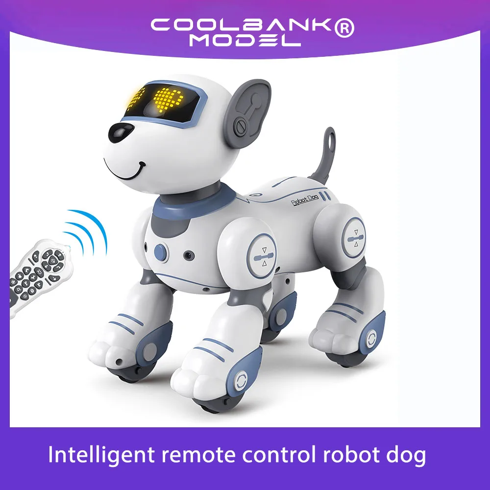 Intelligent Remote Control Robot Dog Electronic Stunt Voice Command Programmable Touch-sense Music Song Children's Toys for Boys