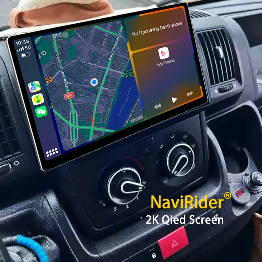 For Fiat Ducato Peugeot Boxer Citroen Jumper 2 2006-2023 12.5inch 2K QLED Android Car Radio GPS Wireless CarPlay Head Unit 4G