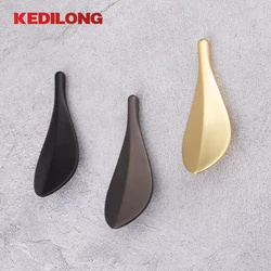 KEDLO Furniture Hardware Modern Fashion Simple Leaf Handle Zinc Alloy Cabinet Door Cabinet Drawer Handle Cabinet Handle