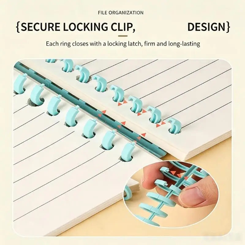 31BA Plastic Binding Rings Combs 30 Hole 12 mm Binder Spine Set, 20 Pack for Rebinding Documents and Class Materials Use Daily