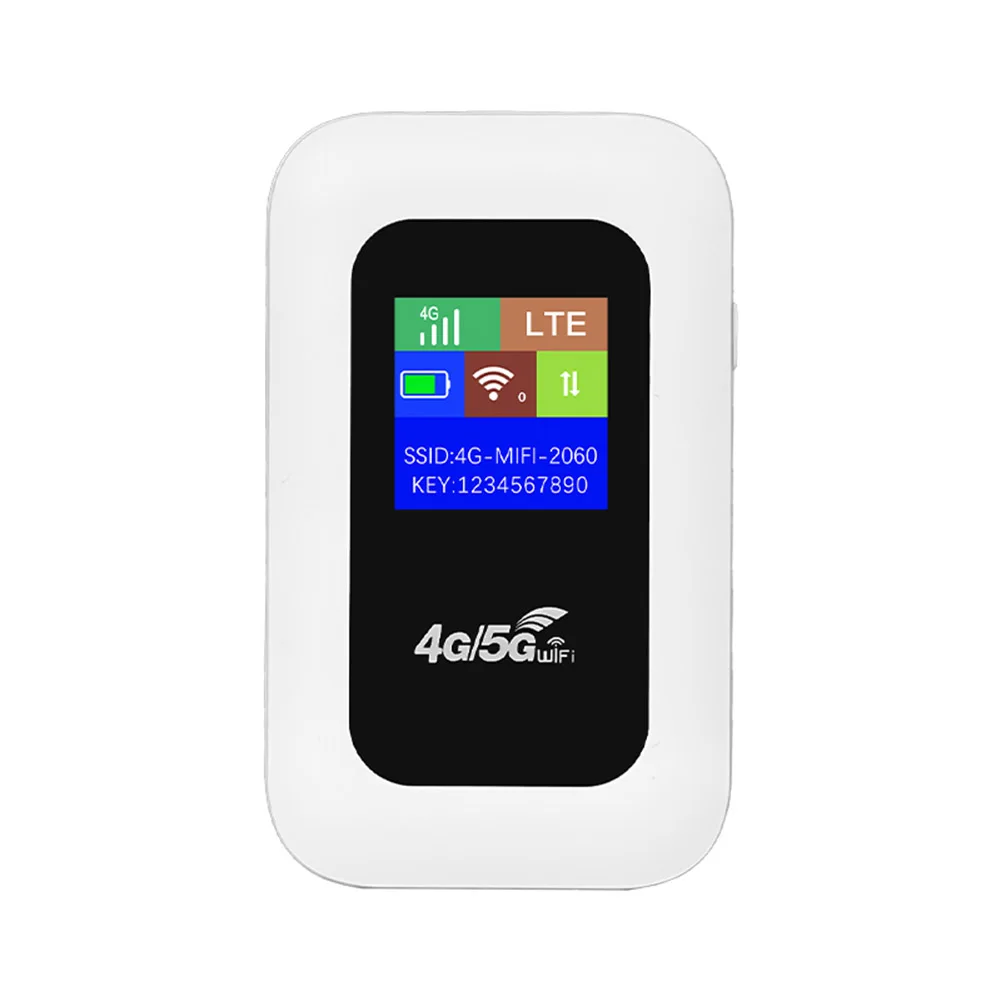 Router WiFi Saku 4G Hotspot Seluler Portabel 150Mbps Router Nirkabel 4G LTE Modem MiFi 2100mAh dengan Slot Kartu SIM Cakupan Luas