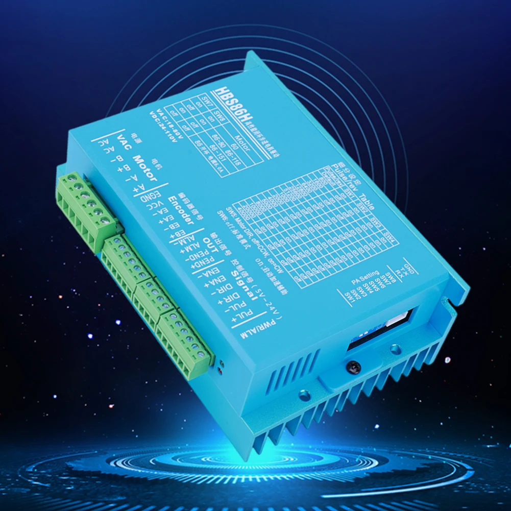 HBS86H Closed Loops Two-Phase Stepper Motor Driver with RS232 Port High Torque Controller Servos Motor Driver