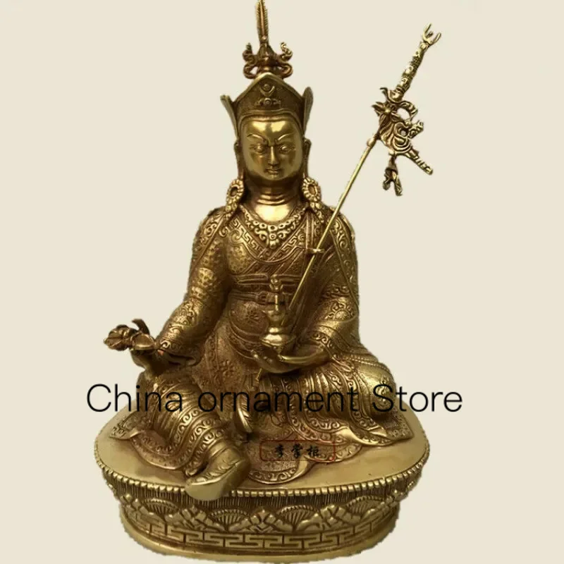 

8.2“ Buddhism Buddha bronze Gilt Padmasambhava Guru Rinpoche God statues