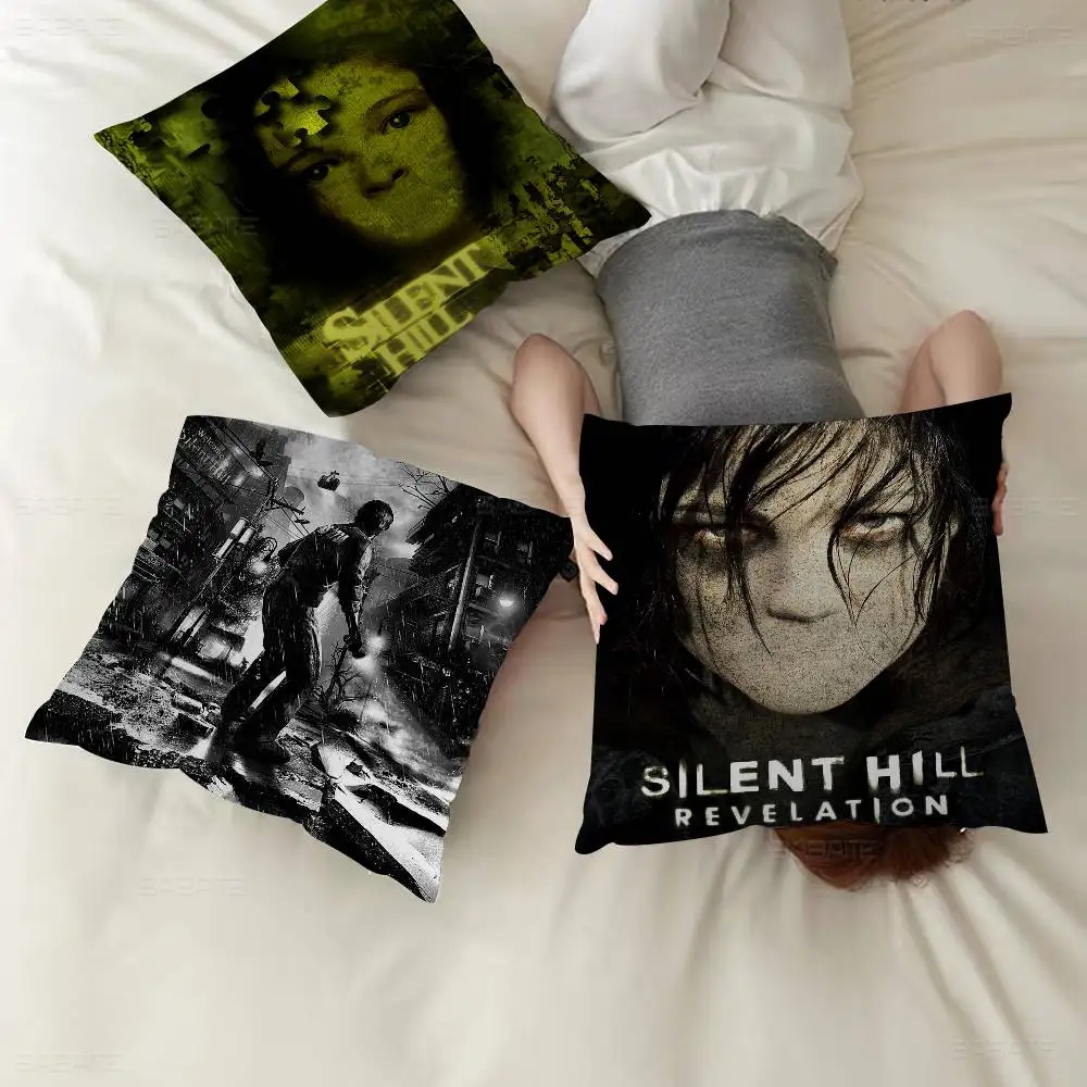 غطاء وسادة على شكل فيلم رعب كلاسيكي سايلنت هيل لغرفة النوم وغرفة المعيشة وغطاء وسادة مزخرف للأريكة