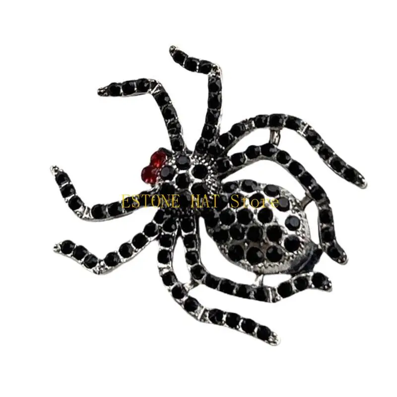 

49MF украшенная драгоценностями заколка для волос в виде пауков, заколка для волос со стразами, элегантный тренд 2000-х годов, в