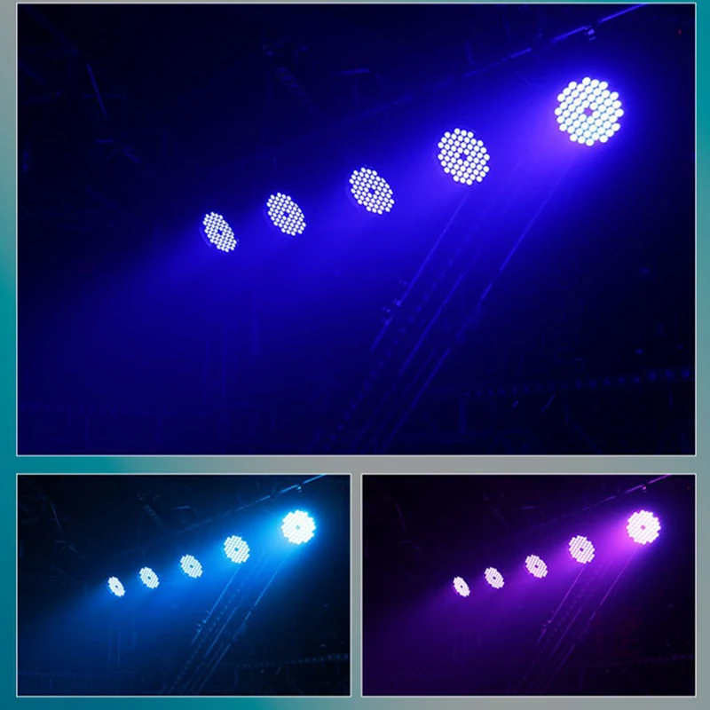 

4 PCS 60-Pixel Full-Color PAR Light for Stage, KTV, Wedding, Bar, Live Streaming, Banquet Hall, and Ambient Wash Lighting