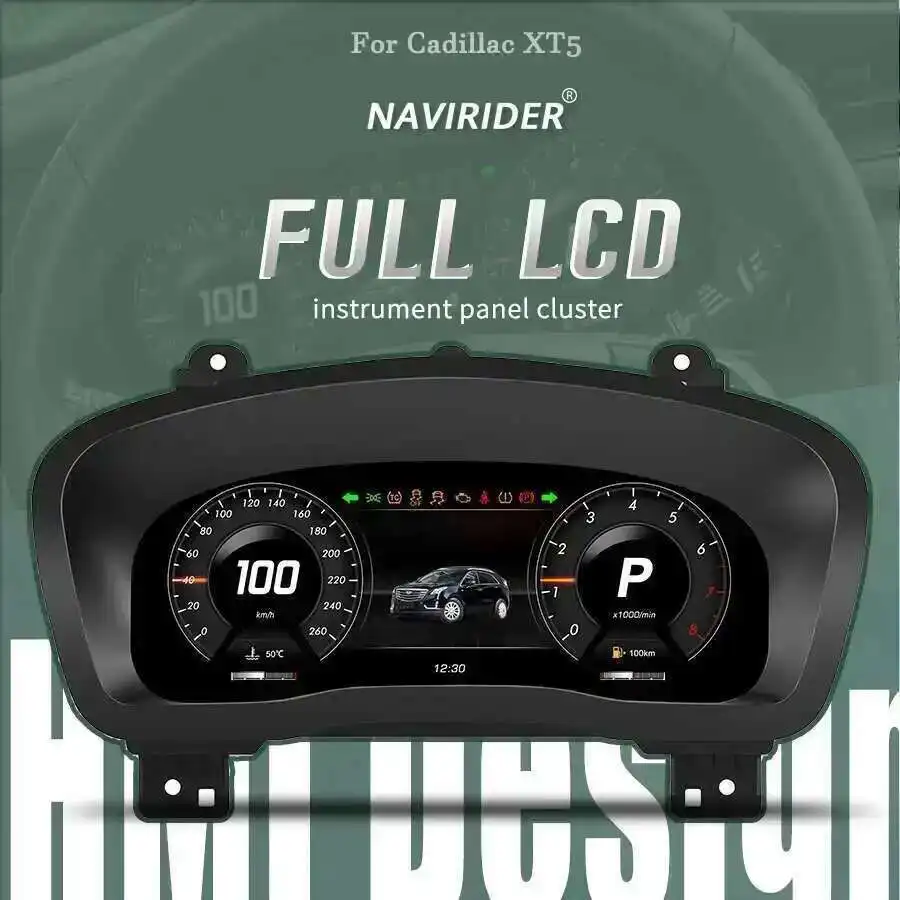 

Обновление спидометра, умный кластер для Cadillac XT5, красочный прибор высокой четкости, 12,3-дюймовый новый автомобильный ЖК-дисплей, приборная панель