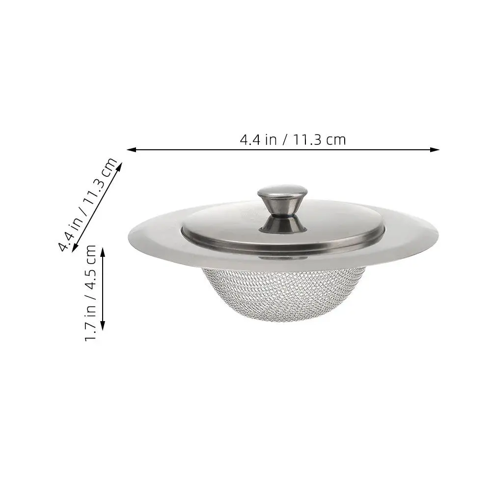 1Set Stainless Steel Sink Drain Strainer for Kitchen Bathroom Sink Filter Food Catcher Stopper Anti Rust Smooth Edge Drain