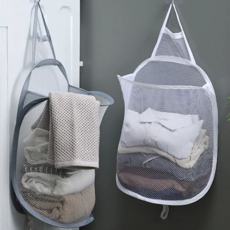 1 Stück Wäscherei-Organisation und Aufbewahrung, WC-Korb für schmutzige Kleidung, faltbar, zur Wandmontage, Badezimmer-Aufbewahrungskorb für schmutzige Kleidung