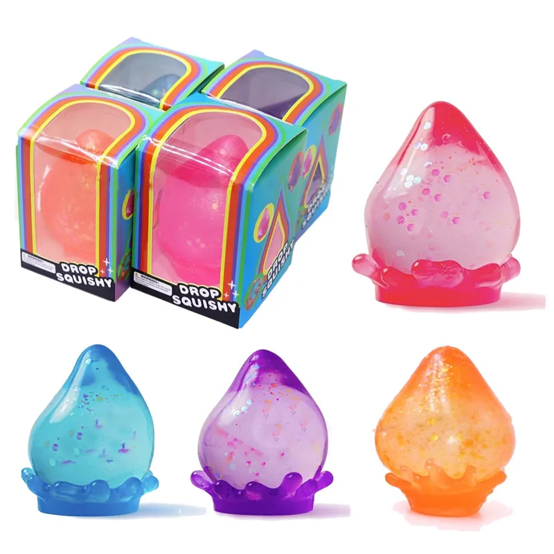 brinquedo-sensorial-anti-stress-de-glitter-transparente-em-formato-de-gota-macio-de-maltose-de-recuperacao-lenta-nao-toxico-para-alivio-da-ansiedade-e-estresse-presente