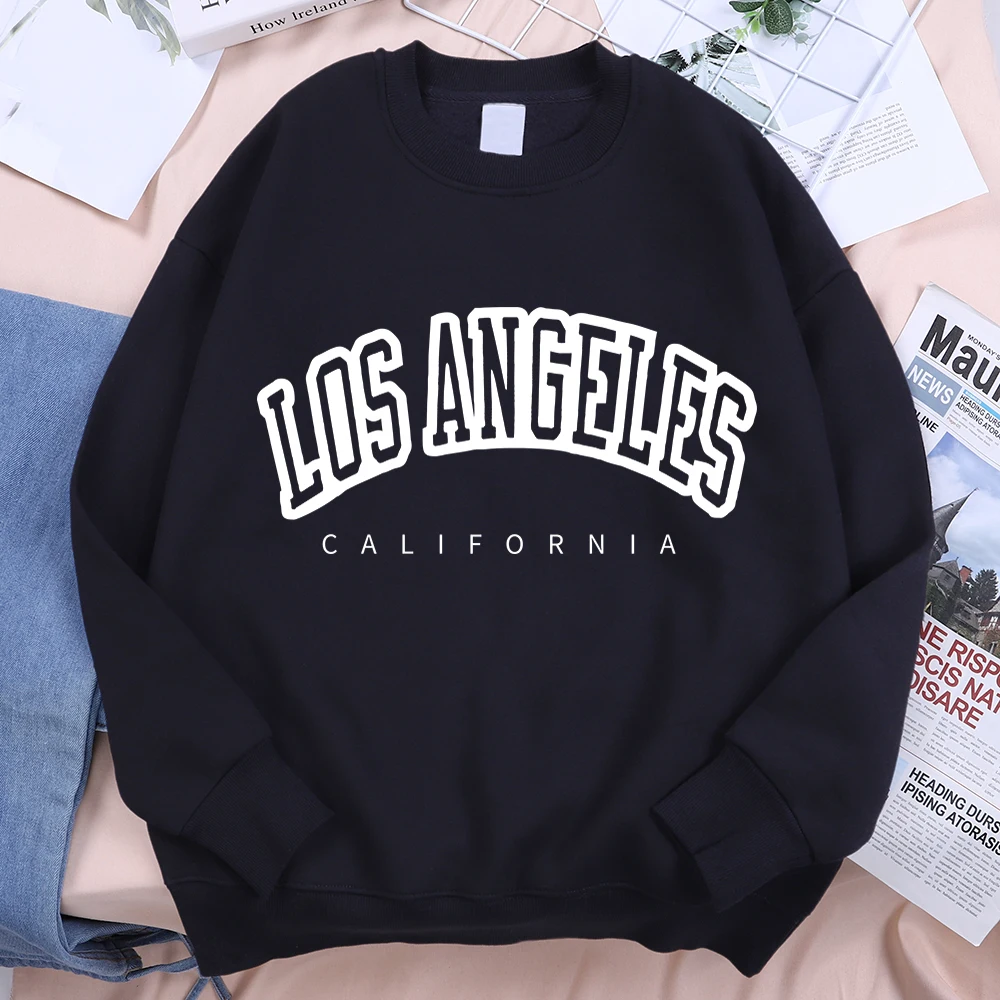 Los Angeles California City Hoody Men Women Fashion Loose Hoodie Hip Hop Fleece Sweatshirt Fashion Crewneck Pullover Couple