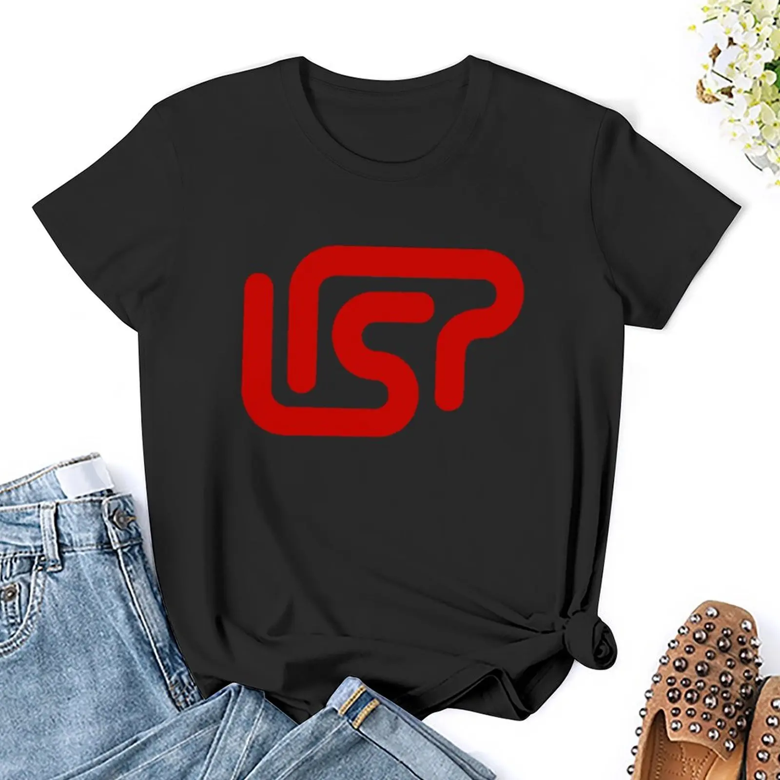 LISP logo T-Shirt heavyweights kawaii clothes tops Women's clothing