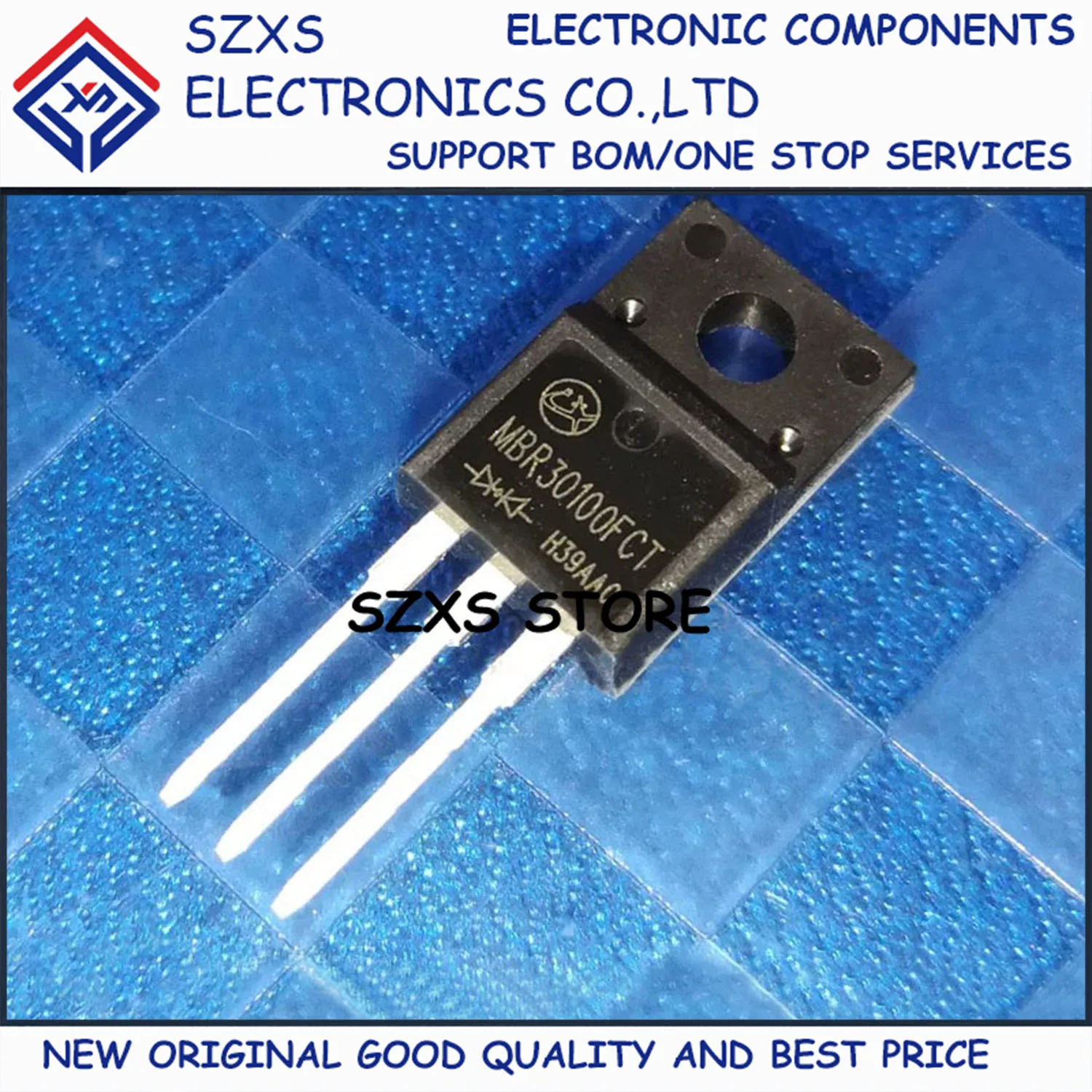 

New Original 20Pcs MBR30100FCT TO-220F 100V 30A Schottky Diode In Stock Electronic Components Good Quality