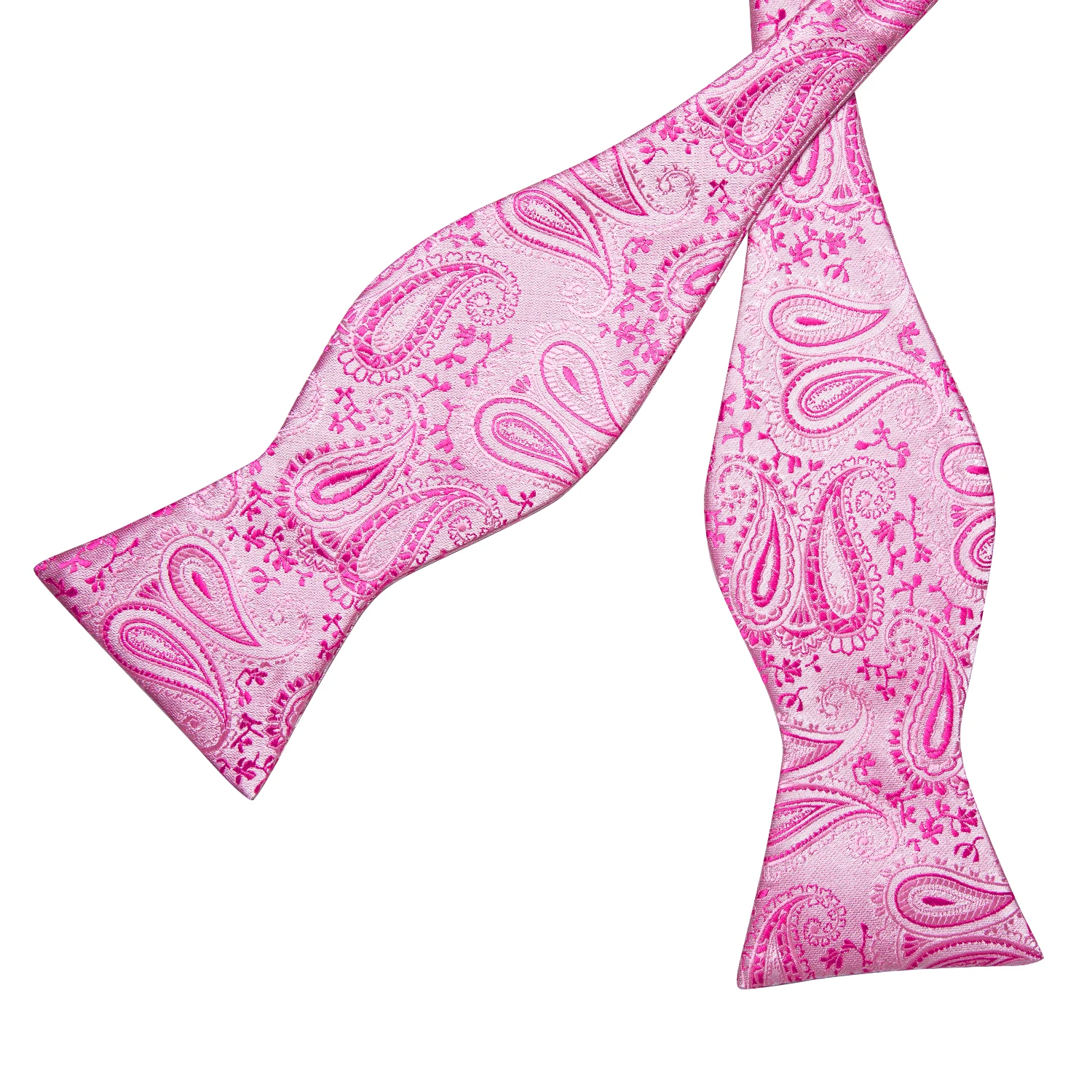 Luxus Marke Rosa Paisley Männer Bowties Jacquard Party Schmetterling Nots Für Mann Hochzeit Party Selbst-krawatte Bowties Hanky Manschettenknöpfe set