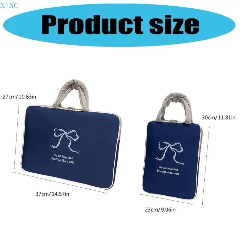 X7XC حقيبة كمبيوتر محمول مقاومة للماء مع مقبض حقيبة كمبيوتر محمول كم رقيقة حقيبة حمل الكمبيوتر غطاء حقيبة الكمبيوتر الهدايا